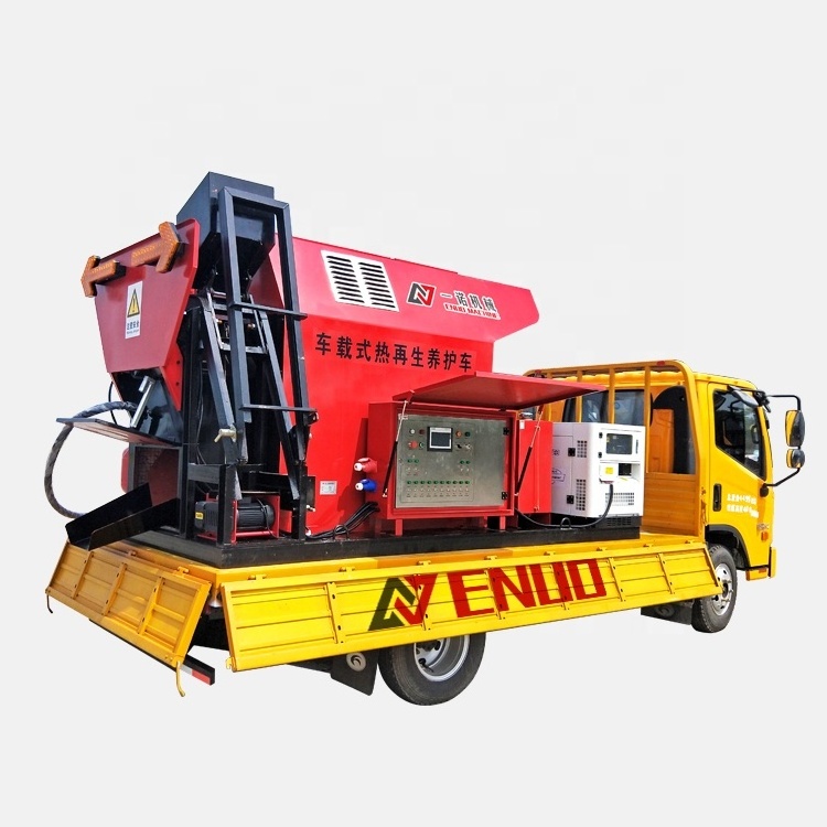 ENUO Truck mounted recycled tar pavement bitumen recycling equipment asphalt recycling plant