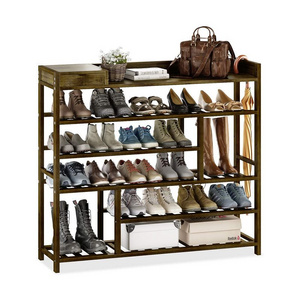 Shoe Rack Door Modern Home 5 Tier Shoe Rack For 24 Pair Boots Footwear Book Flower Pots With Storage Box