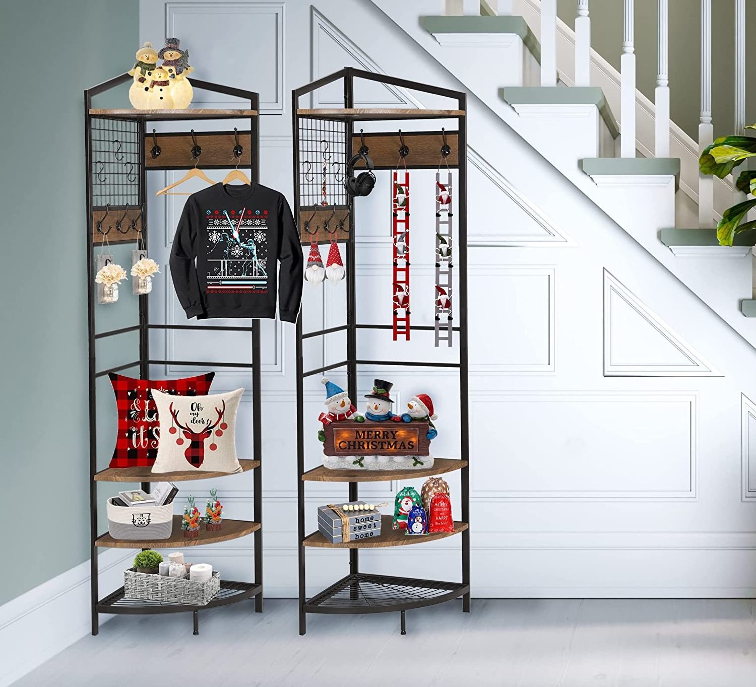 Entryway Organizer Corner Hall Tree Coat Shoe Rack With Shoes Rack Bench