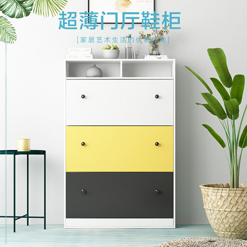 Multiple Color Finish Storage Bench Shoe Cabinet White Shoe Rack Modern Bench Storage Cabinet With 4-shelf Open Shelves