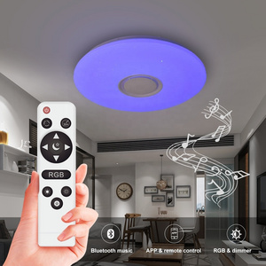 ENVIS Round Music Series Lamp 2.4G Control Phone APP Wireless Speaker  RGB Arylic Indoor Ceiling Light Fixtures