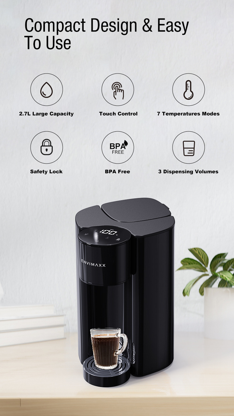 2024 New Design Hot Selling Intelligent 3 Dispensing Volumes Instant Hot Water Countertop Desktop Water Dispenser