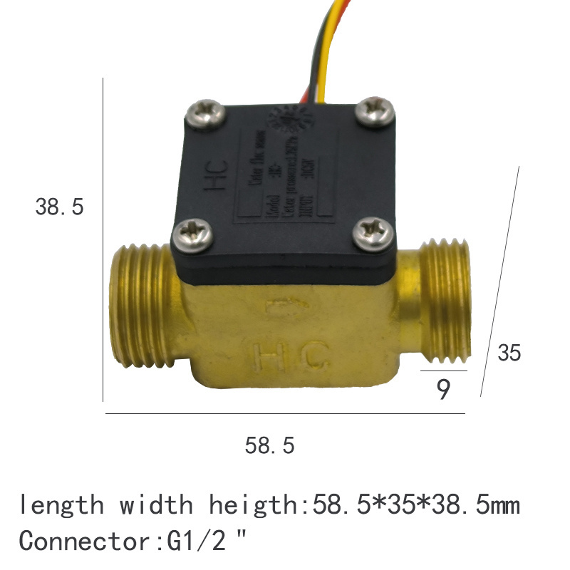 High Precision Brass Turbine Flow Meter Water Flow Sensor DN15 Turbine Gas Flow Meter