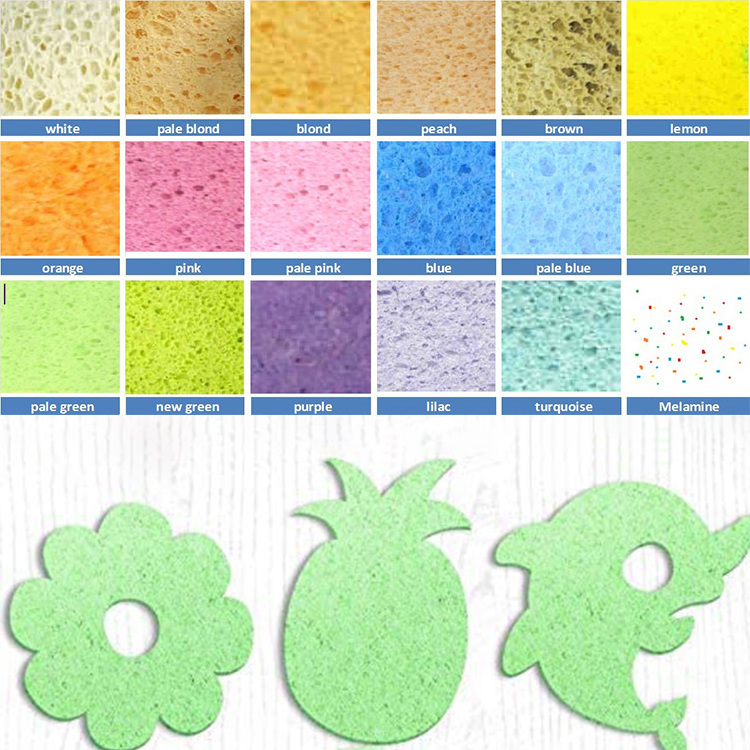 Wholesale White Raw Wet Cloth Cellulose Natural Loofah Sponge For Kitchen