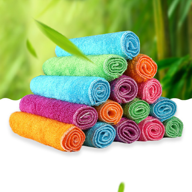 Professional colorful microfiber cloth supplier dish washing bamboo fibre kitchen towel