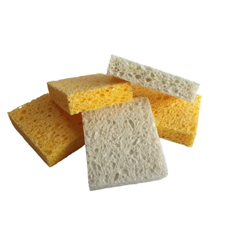 Wholesale White Raw Wet Cloth Cellulose Natural Loofah Sponge For Kitchen