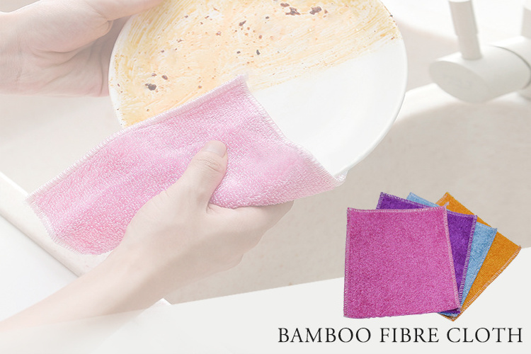 Professional colorful microfiber cloth supplier dish washing bamboo fibre kitchen towel