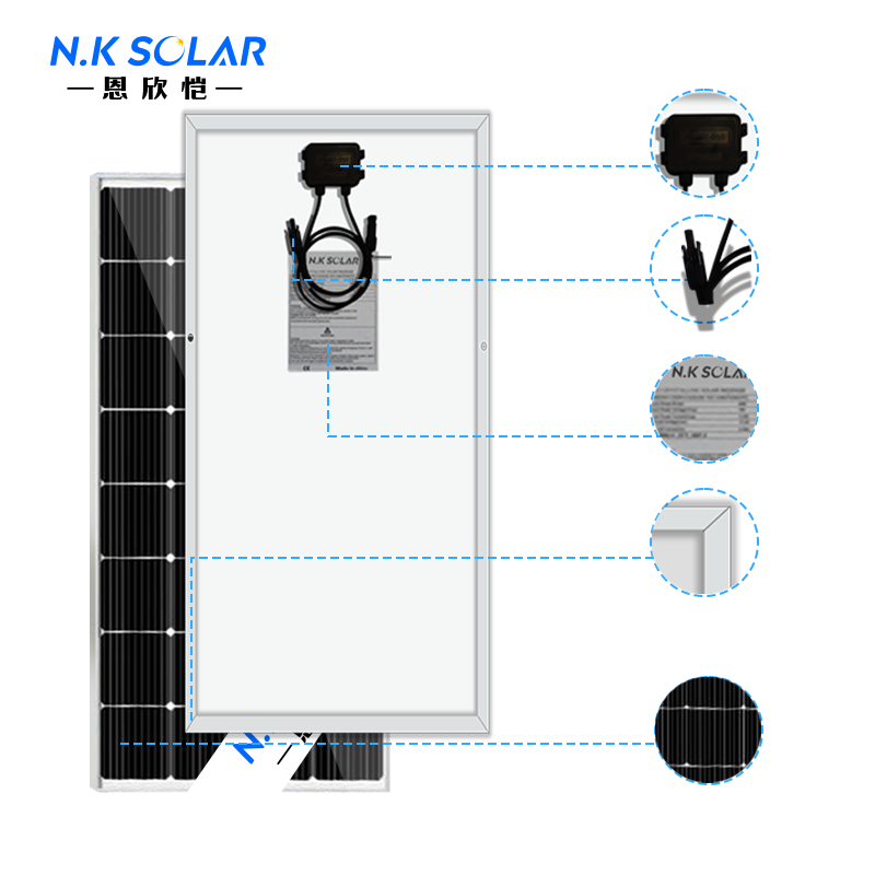 Factory Price mono 150w 160w 180w 200w 220w 240 watt Solar Panels 18V Solar Plate for home