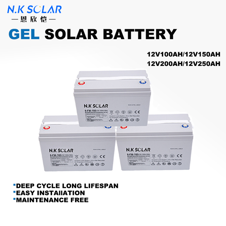 12v 50ah 100ah 200ah Gel Battery Lead Acid Battery for Solar Energy system