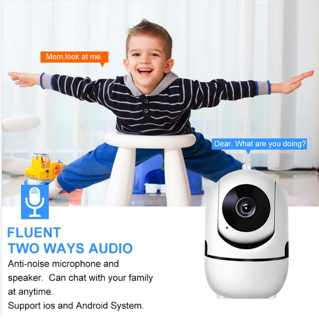 2MP Smart 1080P HD Wifi Pet Baby Monitoring Camera Surveillance IP Camera Baby Monitor Wireless Smart Tracking Wifi Cameras