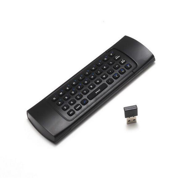 High Quality 2.4G Remote Control Qwerty Wireless Keyboard Air Fly Mouse Mic Voice Input IR Remote Control