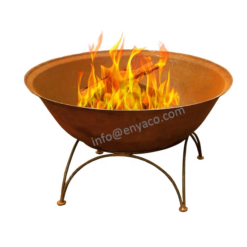 Made in Cast Iron Outdoor Backyard Patio Garden Extra Large Round Log Burner Cauldron Fire Pit Indian Fire bowl XXL