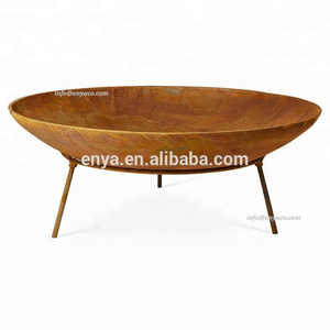 For Patio Backyard Outdoor Use Round XL Large Corten Steel Firepit Fire Pit Bowl