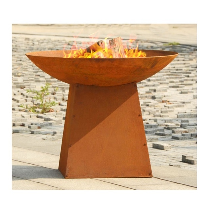 Fire Pits Burner Wholesale Backyard Rustic Outside Patio Metal Personal Small Steel Wood Burning Firepit Outdoor D60cm D60xh32cm