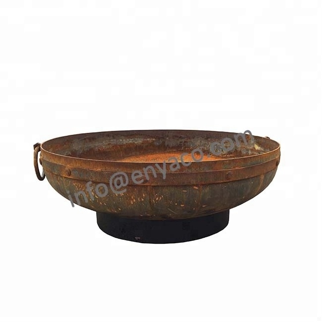 Factory Price Wholesale Large Fire Pits Rustic Garden Wood Bonfire Fire Pit 80cm 100cm 120cm Outside Metal Outdoor