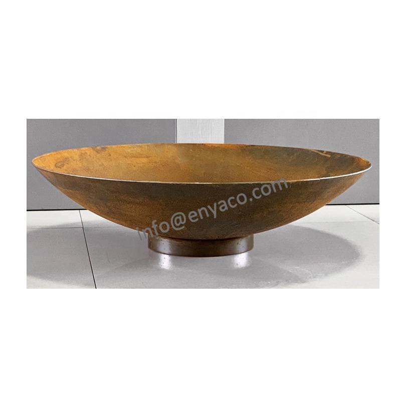 Cheap Wholesale Outdoor Patio Backyard Garden Metal Firepit Barbecue 80cm Circular Brasero Acier Corten Steel BBQ Fire Pit Bowl