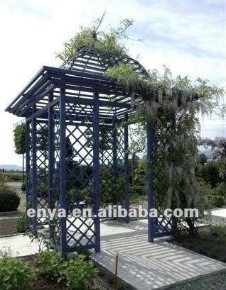 Special offers Garden Line Victorian Cast Wrought Iron Steel Metal Roof Frame Square Patio Gazebo Pergola