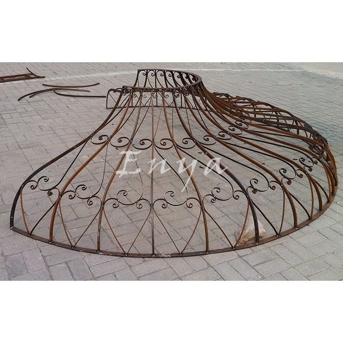 High Quality Backyard Outdoor Extra Large Versailles Round Dome Top Metal Wrought Iron Garden Gazebo