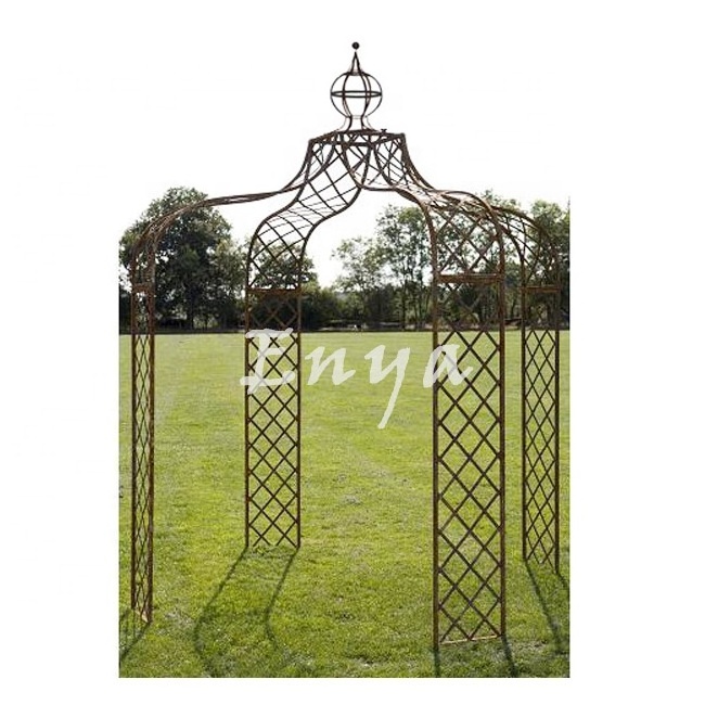 Patio Wrought Iron Garden Metal Arches Arbours Pergola And Gazebos Outdoor