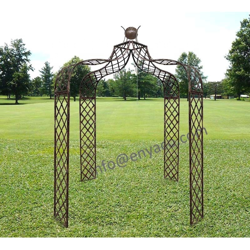 Patio Wrought Iron Garden Metal Arches Arbours Pergola And Gazebos Outdoor