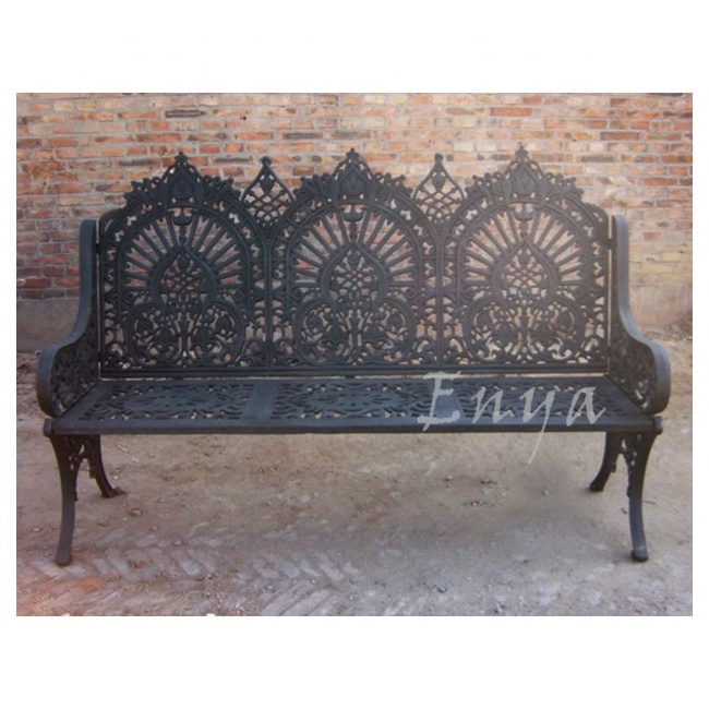 Long Seat Benches Antique Outdoor Furniture Bench Garden Park Patio Villa Metal Cast Iron Outdoor Furniture