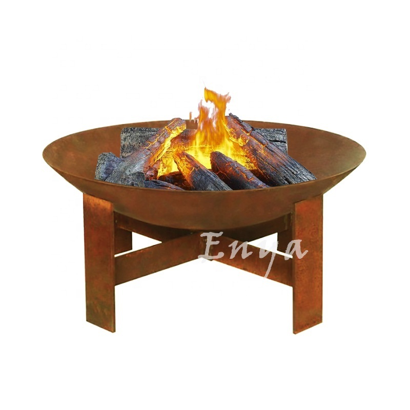 New Design Outside Patio Outdoor Corten Steel Firepit Vertical Wood Log Burning Metal Solo Viking Fire Pits