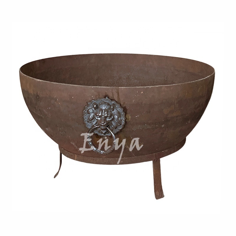 New Design Garden Backyard Luxury Large Firepit Bowl Deep Wood Log Burning Outdoor Metal Half Ball Sphere Fire Pits