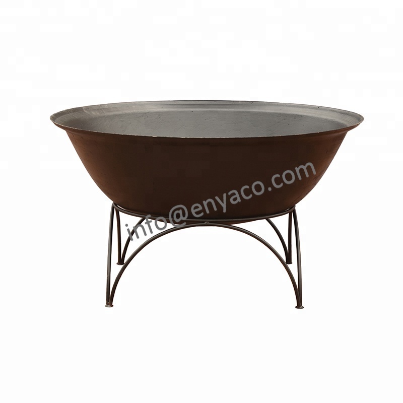 China Foundry Large Outdoor Steel Fire Pit and Garden Decor Big Lotus Flower Water Deep Bowl Cast Iron Kettle Cauldron