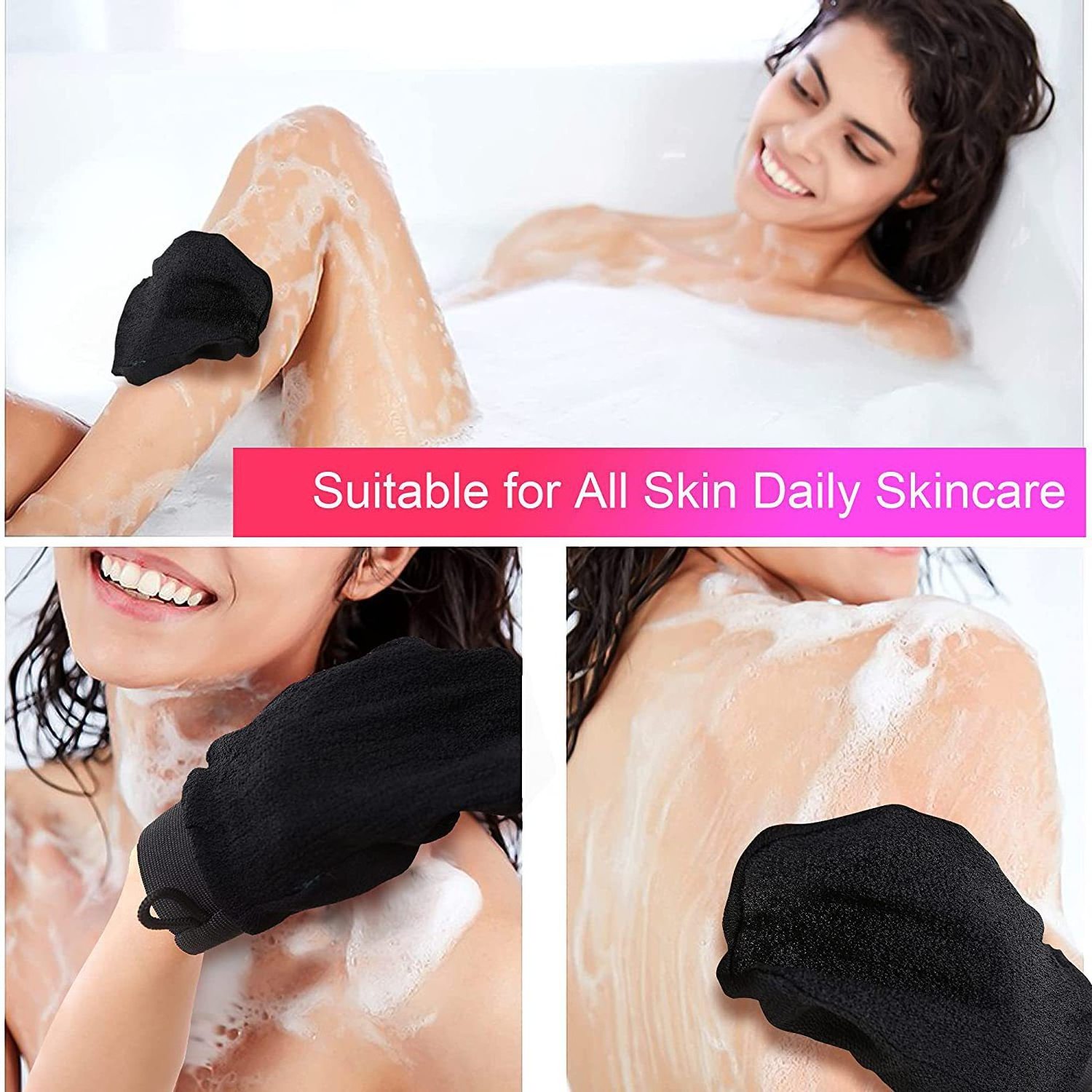 25.5g Single Sisal silk Bath Mitt Exfoliating Bath Gloves For Shower Skin Care Body Scrubber Remove Dead Skin