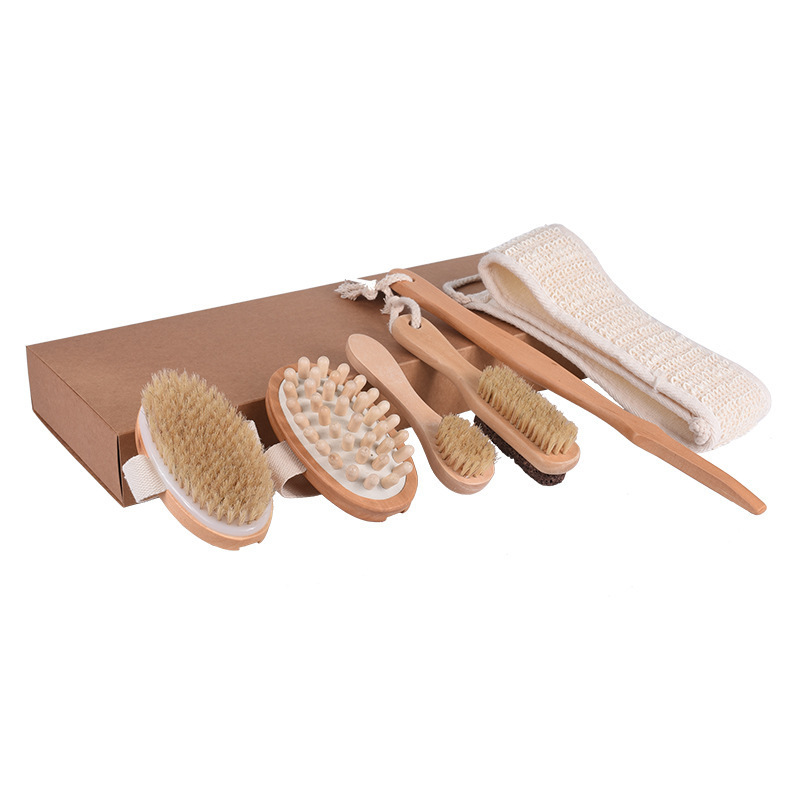 best Hot Selling Shower Set Brush Sisal Shower Sponge Bath Sponge Skin Exfoliating Grinding foot stone