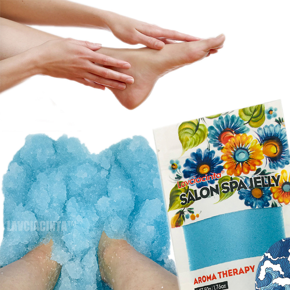 LAVCIACINTA Ocean Flavor 50g Mud Spa Soften Whiten Foot Bath Salt Scrub Jelly Aromatherapy Pedicure Jelly