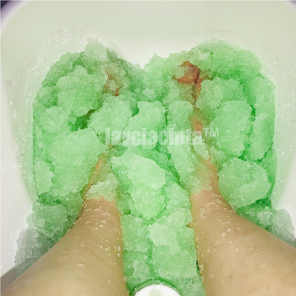 Custom White tea & Citrus Jelly Pedicure Scrub Foot Soak Skin Care Foot SPA Jelly Powder Gel Scrub