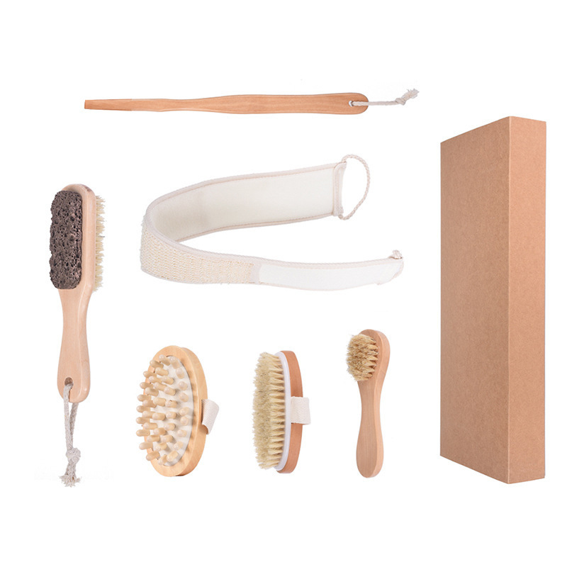 best Hot Selling Shower Set Brush Sisal Shower Sponge Bath Sponge Skin Exfoliating Grinding foot stone