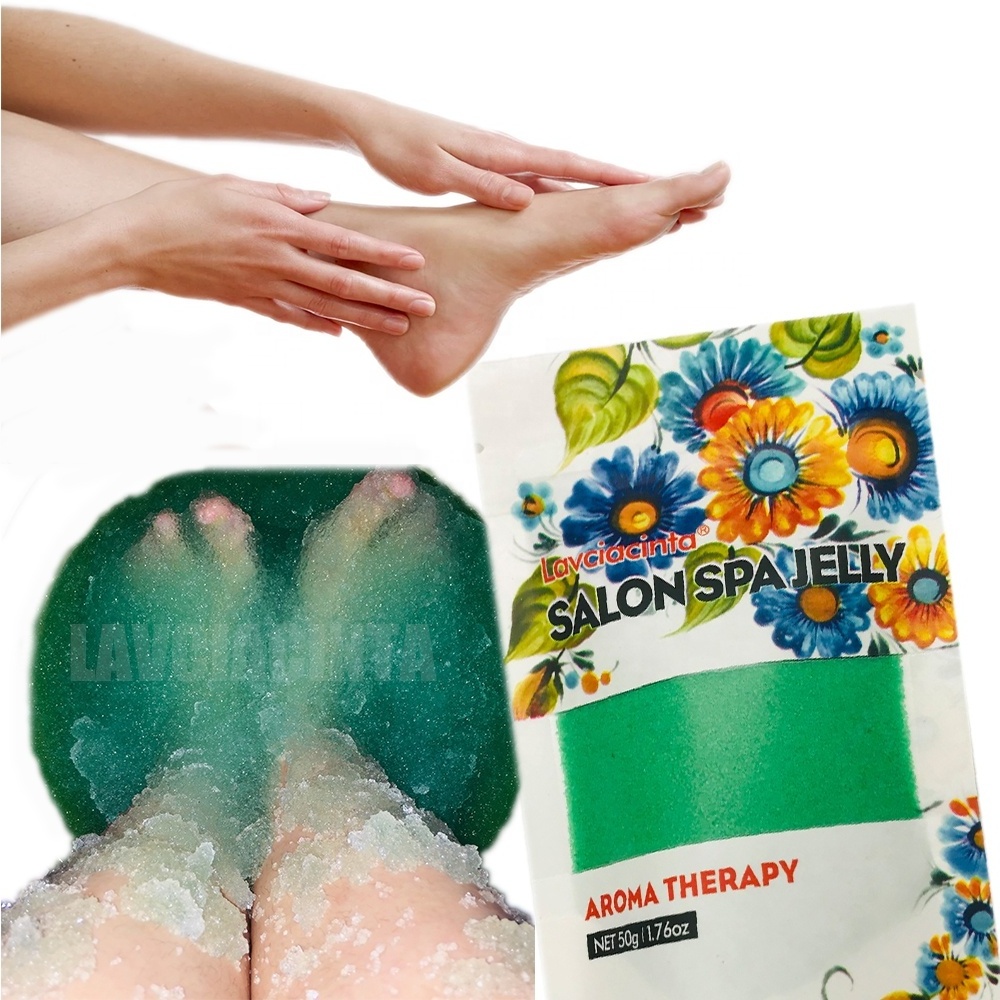 Pedicure foot soak for dry cracked feet moisturizing jelly spa pedi soak to relax sore feet