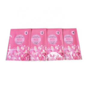 Foot care 4 step individually wrapped set of 1 jelly foot soak 1 salt scrub 1 mud mask 1 lotion