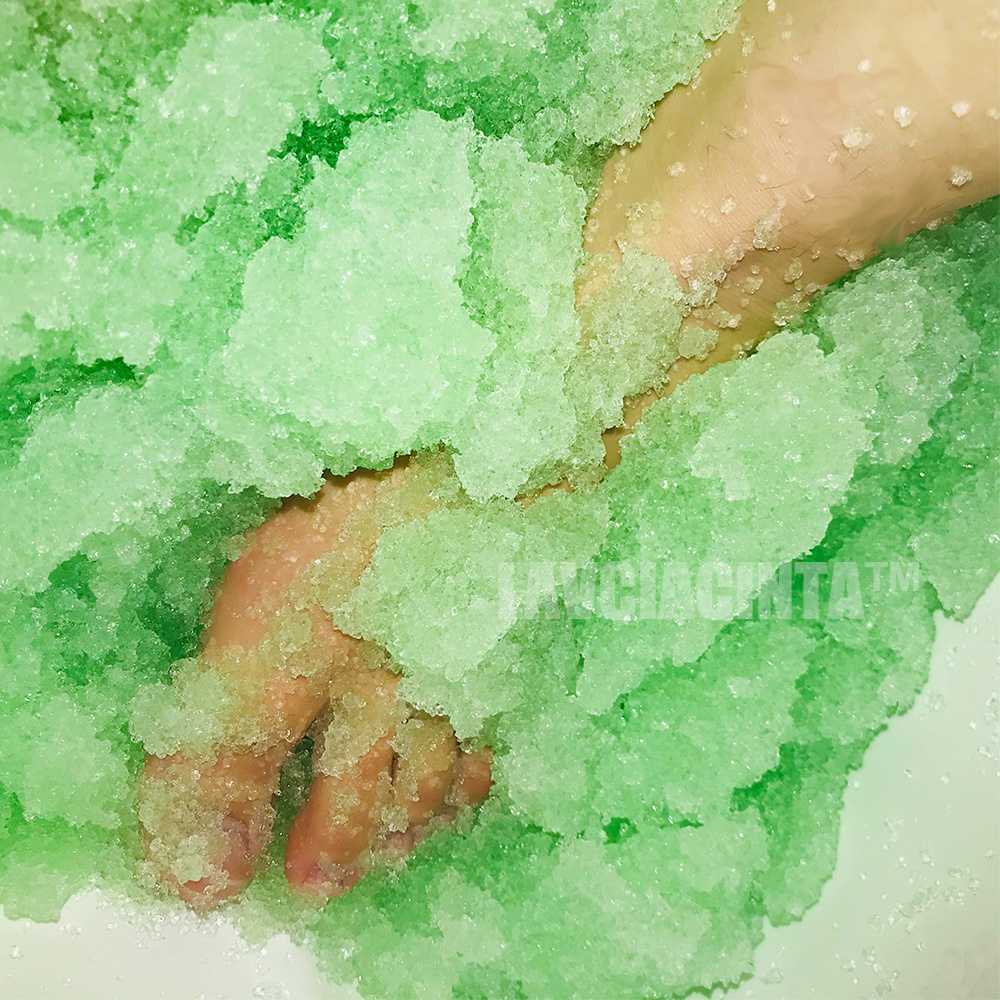 Custom White tea & Citrus Jelly Pedicure Scrub Foot Soak Skin Care Foot SPA Jelly Powder Gel Scrub