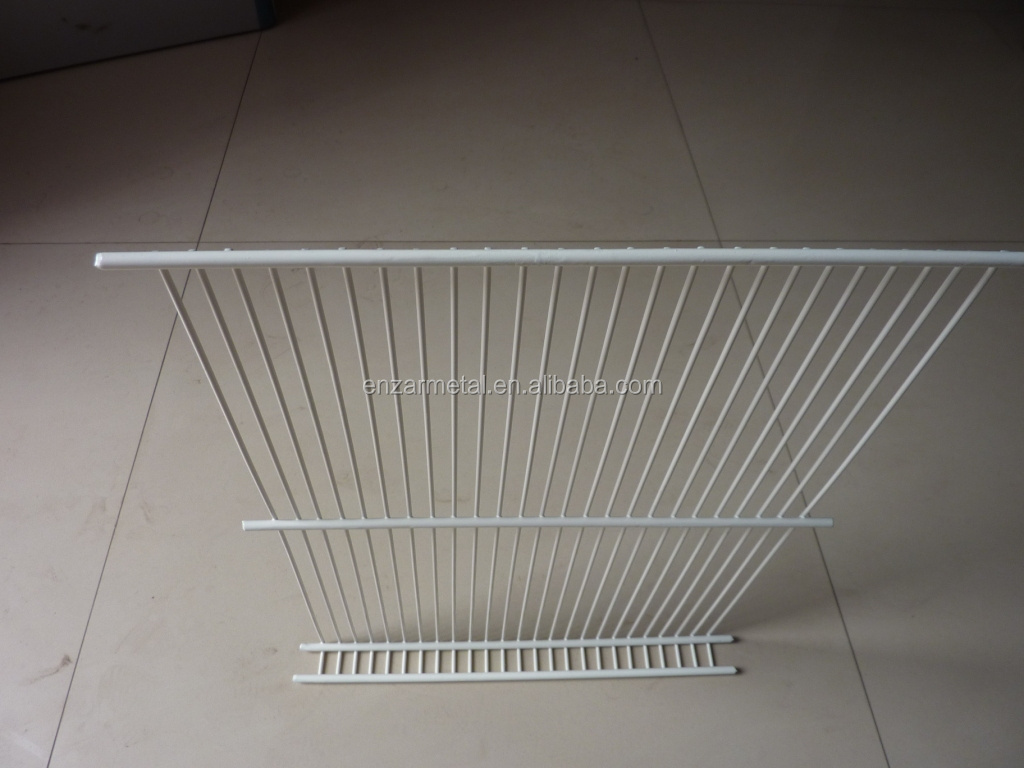 Free-Sliding Wire Shelf White Adjustable Shelving with Free-Slide Design