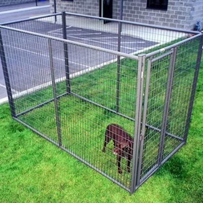 Large Dog Uptown Welded Wire Kennel Outdoor Pen Outside Exercise Crate Pet Wire Cage w/ Roof