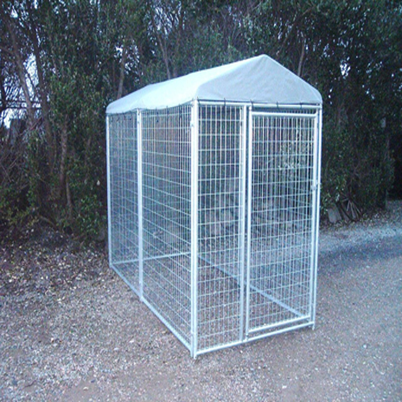 Heavy duty metal chain link portable dog run pet cage dog kennel wholesale with waterproof cover