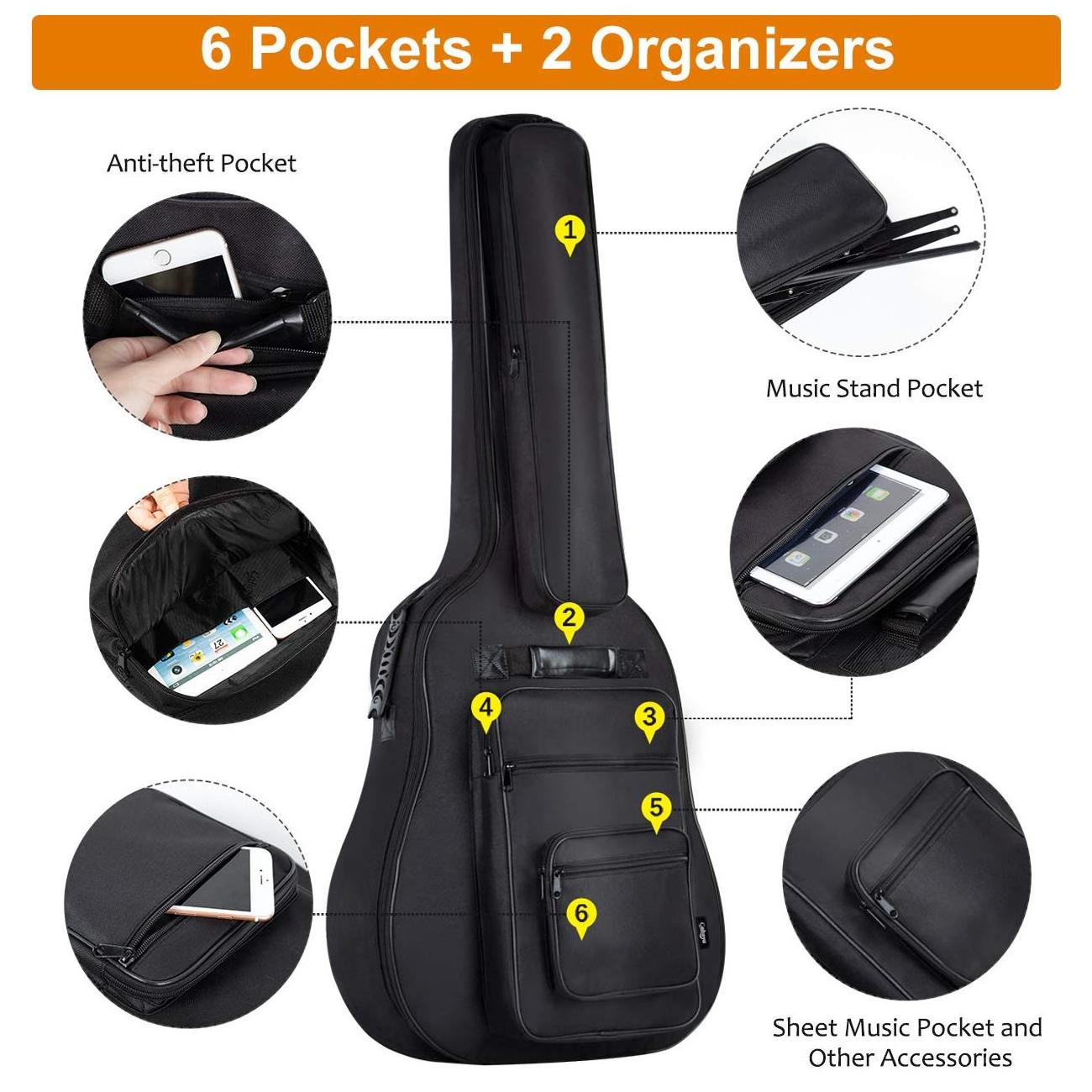 Customized  Waterproof Child College Musician Player Daily Wear Instrument Gig Tool  Gear Carry Bag Violin Bass Guitar Rucksack