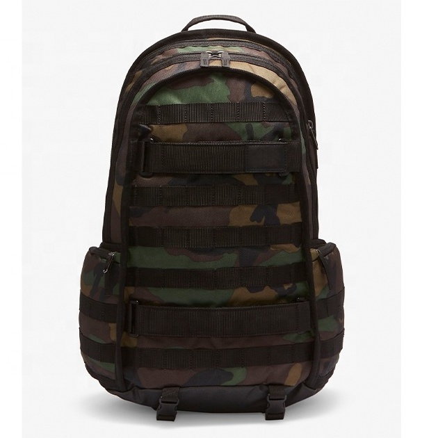 Factory Customized Waterproof Boy Basketball Gym Travel Laptop  Bag | 15-inch Camo Molle Skateboard Sport Backpack