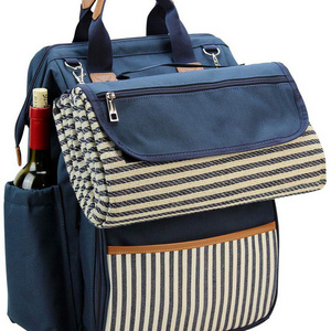 Blue Cheap Vinyl Custom Insulated Portable Bag for Picnic |Beach |Work |Trip Fresh Food Beer Carry Cooler Tote Bag