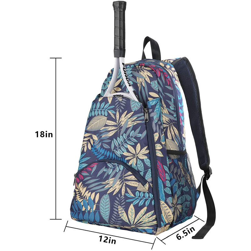 Customized Sublimation Tear-resistant Hold Balls And Other Accessories Tennis Backpack Squash Racquet Badminton Racquet Bag