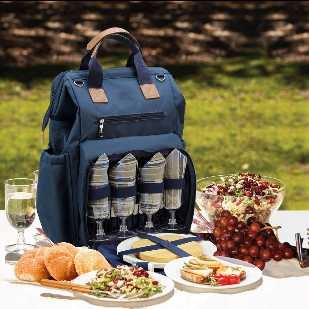 Blue Cheap Vinyl Custom Insulated Portable Bag for Picnic |Beach |Work |Trip Fresh Food Beer Carry Cooler Tote Bag