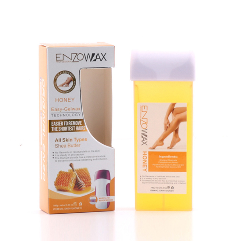 ENZO Soft and Hot Roll on Wax Cartridge Roller Hair Removal Wax Depilatory Sugar Wax for Men and Women Body Bikini Legs