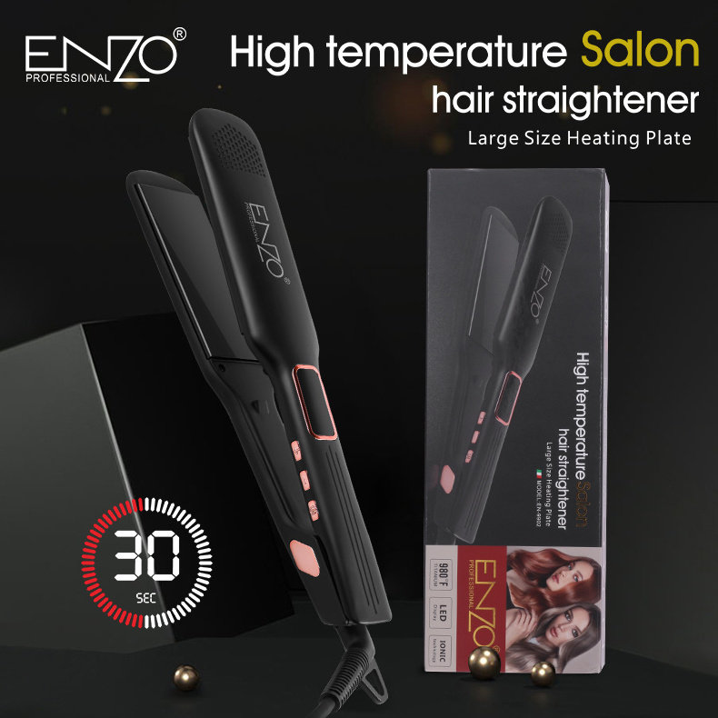 ENZO Flat Iron professional hair straightener Ceramic permanent PTC heater EN9902 electric hair straightener