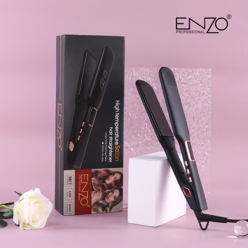 ENZO Flat Iron professional hair straightener Ceramic permanent PTC heater EN9902 electric hair straightener