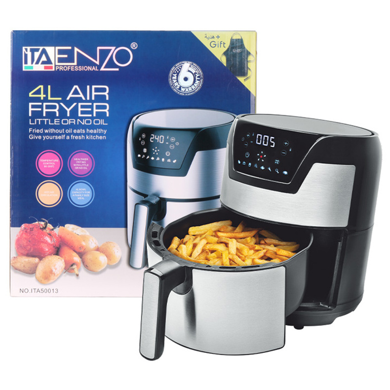 ENZO Factory Air Fryer Hot sale 4L 1500W Cooking Fry Chicken Potatoes and Fish Oil-free Air Fryer with Digital Screen