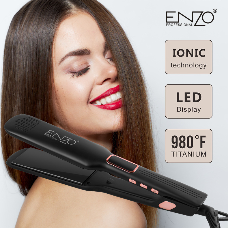 ENZO Flat Iron professional hair straightener Ceramic permanent PTC heater EN9902 electric hair straightener