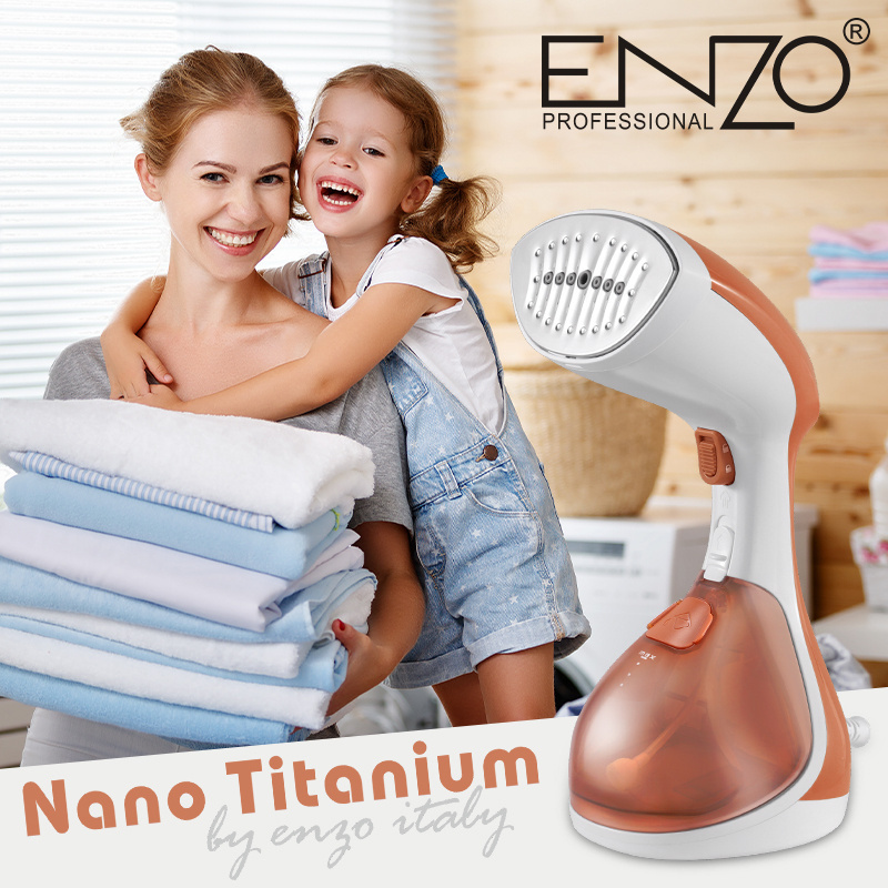 ENZO Electric Detachable Water Tank Fast Heat-up Fabric Wrinkle Remover Travel Ironing Clothes Portable Handheld Garment Steamer